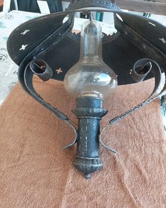 lampadario antico ferro battuto 
