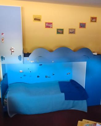 letto castello con armadio integrato 