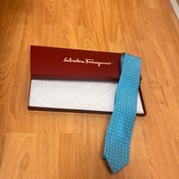 Cravatta Salvatore Ferragamo - azzurro - ganci