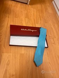 Cravatta Salvatore Ferragamo - azzurro - ganci