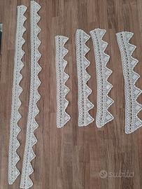 Sei bordi artigianali all'uncinetto. Nuovi