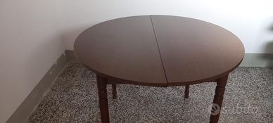 Tavolo rotondo in legno allungabile