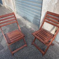 Sedie in legno da giardino