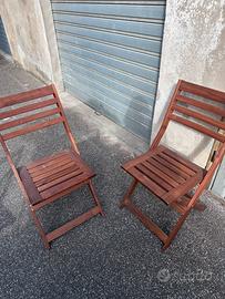 Sedie in legno da giardino