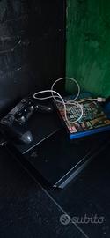 ps4 500gb nera con controller,gta5,tutti cavi