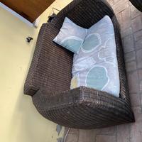 Salottino da giardino in rattan