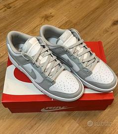 Nike Dunk Low Grigio e Bianco 38 Nuove