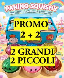 Squishy gnocco raviolo 4 pezzi glitter e non.