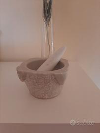 MORTAIO IN MARMO BIANCO 