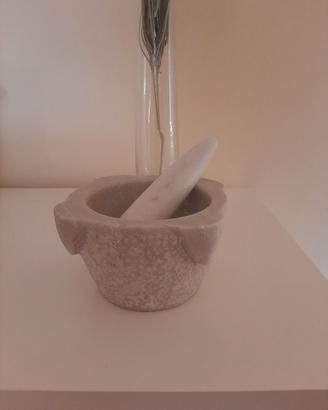 MORTAIO IN MARMO BIANCO 