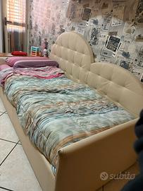 LETTO SINGOLO QUASI NUOVO CON CASSETTONE