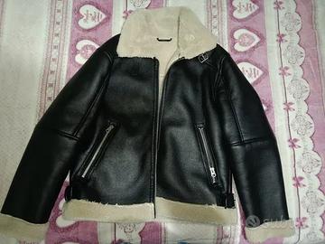 Giacca Bomber Pelle ZARA Pelliccia aviatore
