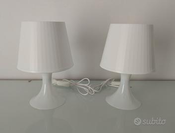 Coppia Lampade IKEA LAMPAN - Bianche (Set da 2)