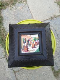 Piastrelle sarda con cornice Edine A Altarra vinta