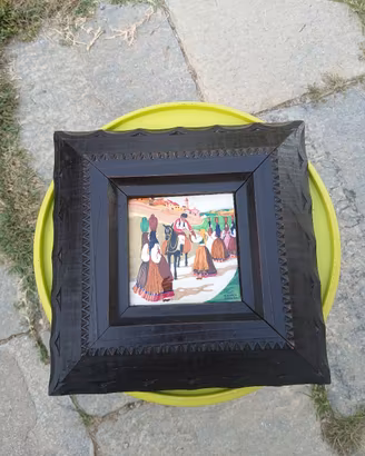 Piastrelle sarda con cornice Edine A Altarra vinta