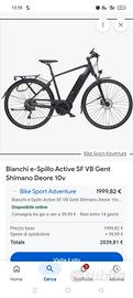 Bici elettrica Lady Bianchi e-Spillo Active 