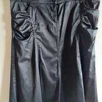 gonna donna nera taglia L in raso