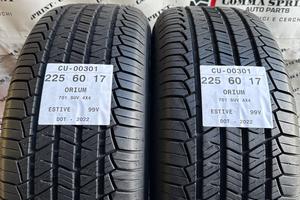 2 PNEUMATICI 225/60 R17 ORIUM ESTIVE PARI AL NUOVO