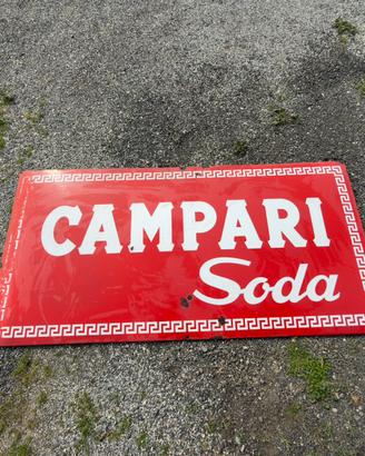 Insegna smaltata Campari Soda 1950/60