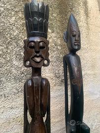 Grandi statue in legno ( 1,56 m e 1,50 m)