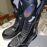 stivali moto in pelle per donna