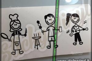Adesivi Famiglia Stickers Family per Auto e Camper