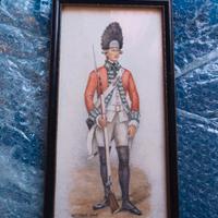Antico disegno 1768 "The Durham Light Infantry"