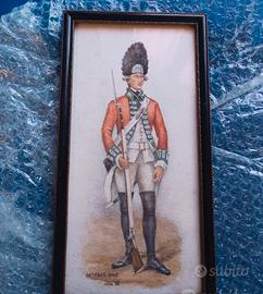 Antico disegno 1768 "The Durham Light Infantry"
