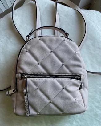 Zaino ecopelle trapuntato rosa cipria ZARA