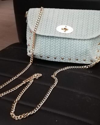 Borsetta -Pochette  verde acqua