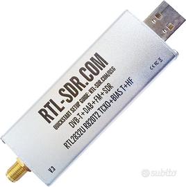 Chiavetta Ricevitore SDR ORIGINALE RTL-SDR Blog V3