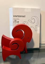IKEA Vinterfint decorazione capre rosse