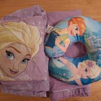 Disney completo lenzuola Frozen 1 + cuscino collo