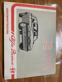 Libretto uso manutenzione alfa 75 ts 3.0 v6