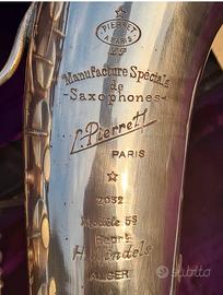 RARISSIMO SASSOFONO SAX PIERRET ARGENTATO, 1931!!