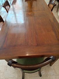 TAVOLO IN NOCE + 6 SEDIE