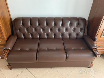 Divano letto in pelle