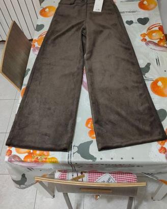 Pantalone di velluto marrone da donna