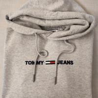 Felpa con cappuccio Tommy Jeans grigio