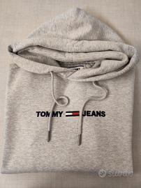 Felpa con cappuccio Tommy Jeans grigio