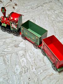 Trenino in Latta Natalizio Vintage