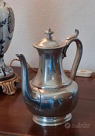 Antica teiera argentata inglese, epoca anni '20