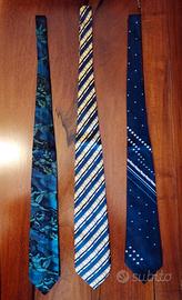 3 cravatte di alta sartoria con fantasie varie