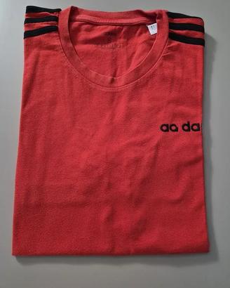 T-Shirt Adidas Rossa per Uomo Taglia S 100% Cotone