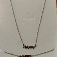 Set collana e bracciale con scritta “Happy “