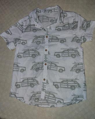Camicia cotone bambino stampa macchine H&M