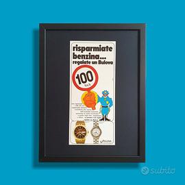 Pubblicità originale poster vintage orologi Bulova