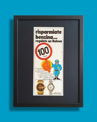 Pubblicità originale poster vintage orologi Bulova
