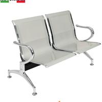 Panca per sala dattesa 2 posti in acciaioSilver