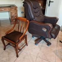 Poltrona e sedia da ufficio